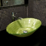 Glass mosaic Black+Green DM413