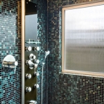 Glass mosaic Black+Green DM413