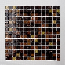 Glass Mosaic Brown+Gold  KMC06
