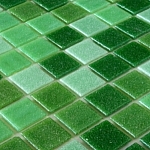 Glass mosaic Green mix DM410