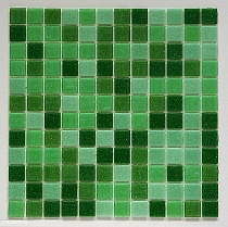 Glass mosaic Green mix DM410