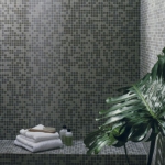 Glass mosaic Black+grey AM122