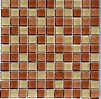 Crystal Glass mosaic Brown mix  KM101