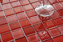 Crystal Glass mosaic Red mix  KM103