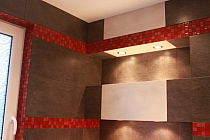 Crystal Glass mosaic Red mix  KM103