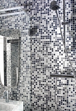 Glass mosaic Black+Grey+White AM129
