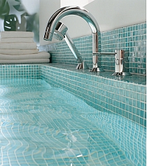 Glass mosaic Blue C304