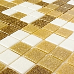 Glass mosaic Brown+White mix BM213