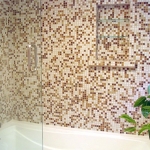 Glass mosaic Brown+White mix BM213