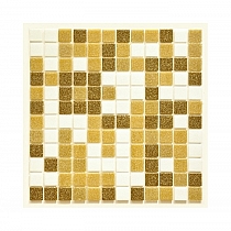 Glass mosaic Brown+White mix BM213