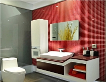 Crystal Glass mosaic Red K02