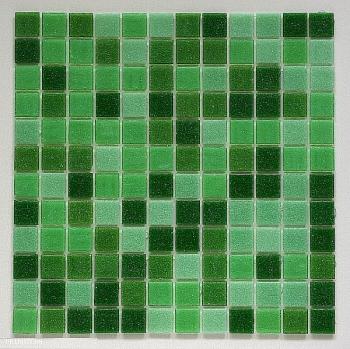 Glass mosaic Green mix DM410