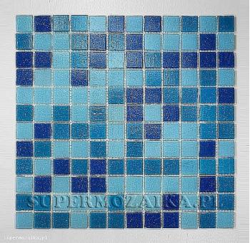Glass mosaic Blue mix for swimming pool