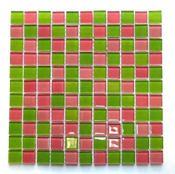 Crystal Glass mosaic Red+Green mix  KM102