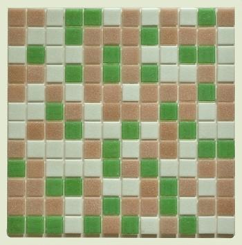Glass mosaic White+Pink mix DM412