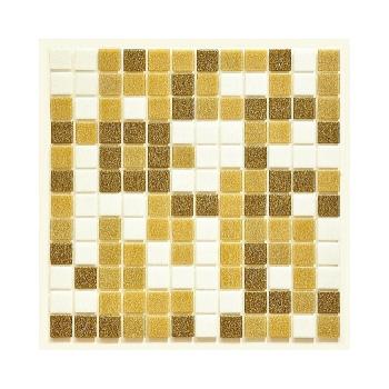 Glass mosaic Brown+White mix BM213