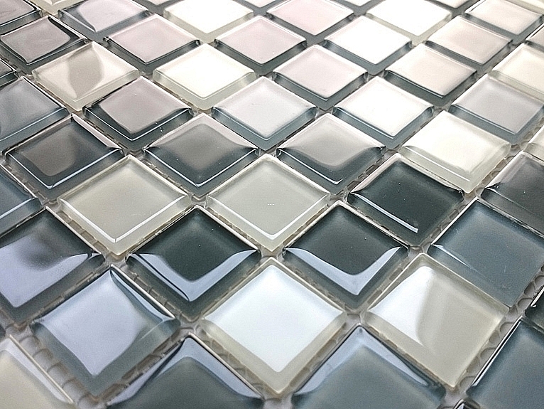 Crystal Glass mosaic Grey mix  KM104