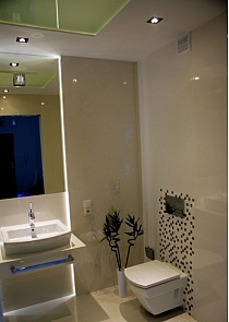 Glass mosaic white + black KM106 