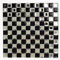 DIAMOND Glass mosaic black+white A122