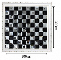 DIAMOND Glass mosaic black+white A122