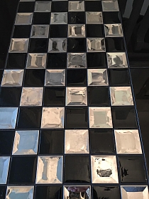 DIAMOND Glass mosaic black+white A122