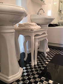 DIAMOND Glass mosaic black+white A122
