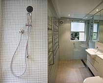 Glass mosaic with brocade WHITE B118