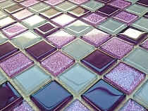 Glitter Glass mosaic VIOLET MIX BM126