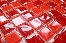 DIAMOND Glass mosaic  red A127