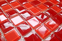 Mozaika Szklana  Diamentowa Czerwona A127 vitrum diamond 3D 