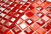 DIAMOND Glass mosaic  red A127