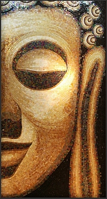 GLASS MOSAIC BUDDA