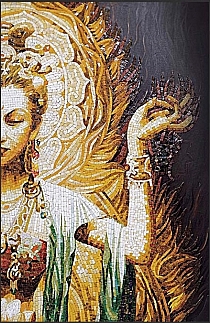 GLASS MOSAIC BUDDA