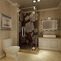 Glass Mosaic Winter Flowers Ocra Bruna 