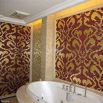 Glass mosaic Damasco  Rosso Oro 