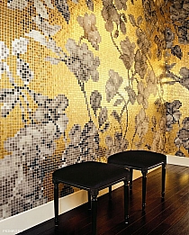Glass mosaic Hanami  gold
