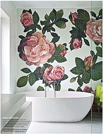 Glass mosaic Springrose Bianco Brown