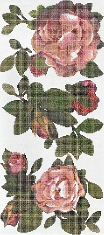 Glass mosaic Springrose Bianco Brown