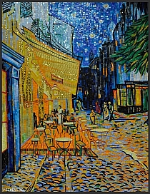 Mozaika szklana Van Gogh Taras kawiarni w nocy