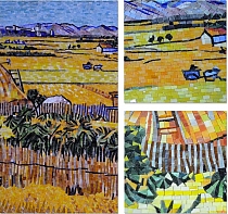 Glass mosaic Van Gogh Wheat Field
