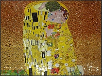 Obraz z mozaiki szklanej Pocałunek (obraz Gustava Klimta)