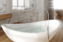Glass mosaic Damano Gioro Bianco white+ silver 