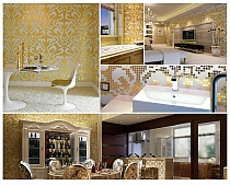 Glass mosaic Damano Oro Giallo GOLD 