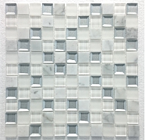 Mosaic Stoneware Glass MAR 02 White Diamond