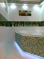 Crystal Glass mosaic Rosa+Green mix  KM102