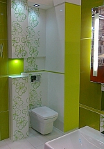 Crystal Glass mosaic Rosa+Green mix  KM102